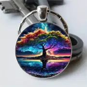 Fashion Colorful Tree Of Life Keychain Pendant Key Ring Car Keychain Gift New