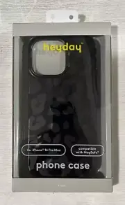 Heyday Apple iPhone 14 Pro Max Magsafe Black Leopard Phone Case