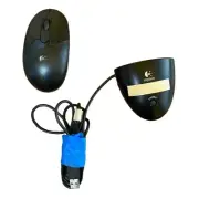 2 Items Logitech Cordless Optical Wireless Mouse Remote Companion