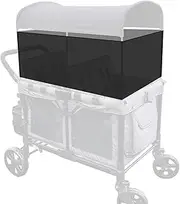 LUAATT 4-Sided Lightweight Elastic Mesh Sunshade Fence Compatible for Wonderfold W4/W2 Wagon Stroller All Models,Not Obstructing Vision Sunshade Net (Black)