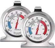 LSW.Giriccn 2 Pack Refrigerator Thermometer, -30~30°C/-20~80°F, Classic Fridge Analog Thermometer Large Dial with Red Indicator Thermometer for Freezer Refrigerator Cooler
