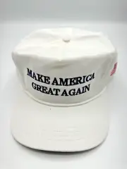 Official Make America Great Again Trump Cali Fame White Snapback Hat Cap