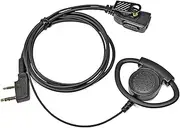 [HYS] Adjustable D-Shape Radio Earpiece Headset Compatible with Kenwood Baofeng UV5R 888S Retevis Walkie Talkie (1 pcs)