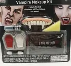 2-Dracula Vampire Make Up 7A Red And White Face Paint With Teeth Fake Blood