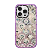 iPhone 16 Pro Impact Case MagSafe Compatible Art Deco Marble Tiles in Soft Pastel on transparent 2