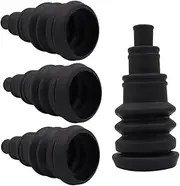 Gigicloud 4 Pcs Universal Firewall Boot, Automobile Rubber Grommets 3/8 to 1 Inch Diameter Wire Bundle-Boots Wiring Harness Firewall Grommets for Running Cable Through Firewalls & Bulkheads Safely