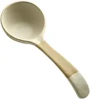 Cuchara Sauce Eating Dessert Appetizers Cereal，Vintage Ceramic Large Soup Spoon Colorful Dessert Spoon Long Handle Dinner Spoons Anti-Scald Porcelain Spoons for Soup Spoon(White)
