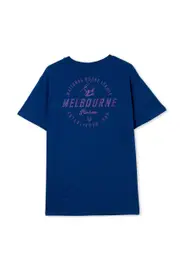Melbourne Storm NRL Adult Rugby League Back Print T-Shirt