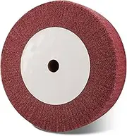 WENHUALI 8 Inch Bench Grinder Wheels, 320 Grit Tight Weave Durable Buffing Polishing Wheel, Great for Buffing Out Nicks and Scratches on Golf Clubs Metal Copper, 2 Thickness for 0.8 Arbor(Red).