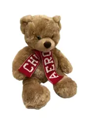 Aeropostale Plush Teddy Bear Chill Aero Red Scarf Plush Stuffed Animal NWT