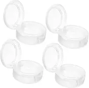 OATIPHO 4pcs Empty Makeup Pans Compact Plastic Eyeshadow and Highlighter Cases for DIY Cosmetics Lightweight Durable for Travel and Everyday Use
