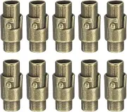 uxcell 10pcs Leather Cord End Clasp 4mm Hole Magnetic Cord End Caps Closures Leather Bracelet Buckle for Jewelry Making DIY Supplies Crafts, Bronze