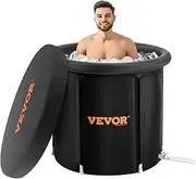 VEVOR Ice Bath Tub, 90 cm Long Cold Water Therapy Plunge Tub for Athletes, Portable Outdoor Ice Barrel Plunge Pool for Recovery, 370L Inflatable Folding Bathtub with Cover, Home Ice Pod for Adult