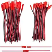 BWPEXZ 10 Pairs 22 AWG JST Plug Connector 2 Pin Male Female Plug Connector Cable Wire for LED Lamp Strip RC Toys Adapter 10cm
