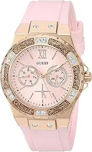 [GUESS] Women's Stainless Steel + Stain Resistant Silicone Watch