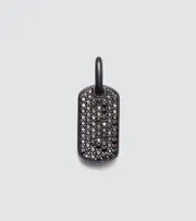 [David Yurman] David Yurman Chevron titanium and sterling silver pendant with diamonds One Size black