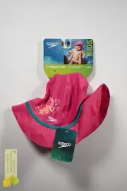 Speedo Kids Girls' Bucket Hat- Pink Jellyfish L/XL Ages 12-24 Months