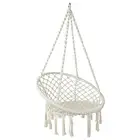 Hammock Chair Outdoor Hanging Macrame Cotton Indoor Cream Relaxation Swing CREAM