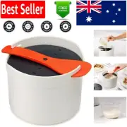 Compact Microwave Rice and Grain Cooker 2L - Multi-Purpose Kitchen Essential