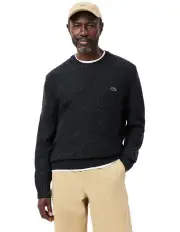 [Lacoste] Essential Reversed Wool Knit in Bitume Neps