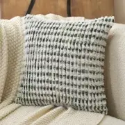 Boho Chenille Tufted Pillow Cover 18x18 Inch, Decorative Square Throw Pillow
