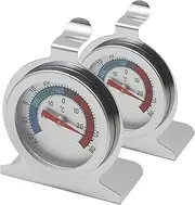 Alnicov 2 Pack Fridge Freezer Fridge Thermometer Mechanical Room Thermometer Stainless Steel Thermometer for Home Bars Cafes