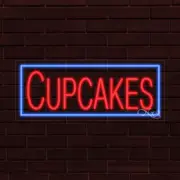 NEW "CUPCAKES" w/BORDER 30x12x1 INCH LED FLEX WINDOW/WALL INDOOR SIGN 31186