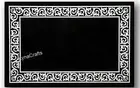 Black Marble Dining Table Top Shiny Gemstone Inlay Work Kitchen Table for Home