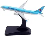 Pre-Built Model Aircraft 1:400 Scale for Korean Air for Boeing B737 MAX 8 HL8348 9CM Airplane Model for Aviation Collectors and Enthusiasts Miniature Airplane Model