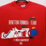 Unused dead stock 1988 F1 F-1 Benetton Formula T-shirt