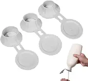 Inverted Bottle Cover, Upside Down Bottle Dispenser Lid - 3 Pack Upside Down Shampoo Bottle Lid | Proof Shower Gel Accessory, Empty Lotion For Room