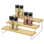 Spice Rack Kitchen Cabinet Organizer - 3 Tier Seasoning Organizer Shelf, Step...