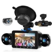 360 Degree View 4 Channel Dash Cam for Cars,Dash Cam Car Camera Front and Rea...