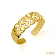 Gold Woman's Cultural Beauty Trinity Knot Toe Ring