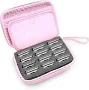CASEMATIX Clipper Guard Holder With 12 Blade Case Slots - Compatible With Oster, Andis, BaBylissPRO, Wahl - Metal Blade Holder Top Pocket - Case Only