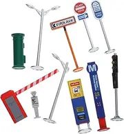 ERINGOGO 1 Set Miniature Traffic Signs of Road Signs for Sand Table Play Educational Tool for Learning Traffic Knowledge Compatible with Construction