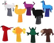 OFFIGAM 9pcs Animal Finger Puppets Boy Girl Interactive Storytelling Toys for Toddlers Lightweight and Portable Hand Puppets for Creative Play and Family Fun