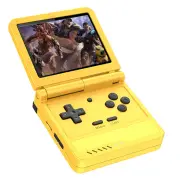 Powkiddy V90S Retro Flip Handheld Game Console 3.5 Inch IPS 3000mAh Foldable Open-Source Linux System Portable Game Play