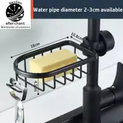 Space Aluminum Rotatable Sink Rack - Sponge Holder, Soap Drainer & Organizer