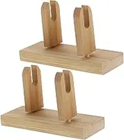 PRETYZOOM 2pcs Bamboo Fan Rack Holder Display Stand Chinese Style Folding Fan Display Decorative Stand
