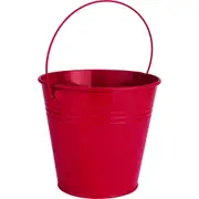 Red Metal Bucket 12cm