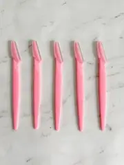 Dermaplaning Razor For Eyebrow Shaper Vellus Hair Peach Fuzz NEW Pink x5