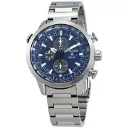 SEIKO ProspeX SSC347P1 Sky Solar V176 Chronograph Blue Dial Stainless Steel NOS