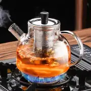 600ml Glass Teapot Stovetop Borosilicate Tea Kettle with Removable Infuser