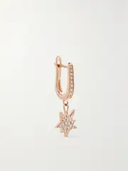 [Diane Kordas] Diane Kordas - 18-karat Rose Gold Diamond Single Earring - One size One size Gold