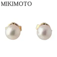 在飛比找蝦皮購物優惠-Mikimoto 耳環 珍珠 18k Akoya yg 日本