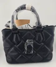 Steve Madden Bmickey Logo Plaque Satchel Bag In Black