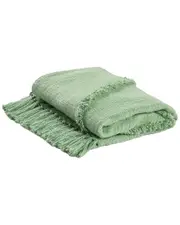 LR Home Bohemian Basics Decorative Diamond Tufted Cotton Throw Blanket