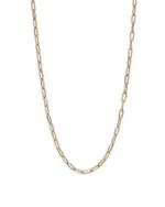 Roberto Coin 18K Yellow Gold Polished & Textured Paperclip Link Chain Necklace, 17