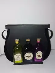 Halloween Potion Set Of 3 Wool Of Bat,Witch’s Brew & Unfiltered Poison & Holder